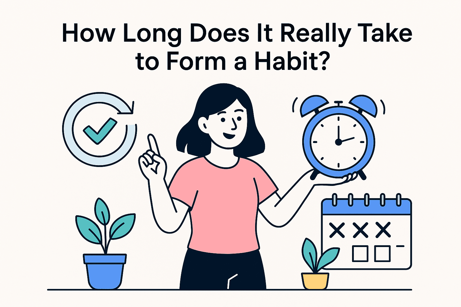 A person forming a new habit through repetition