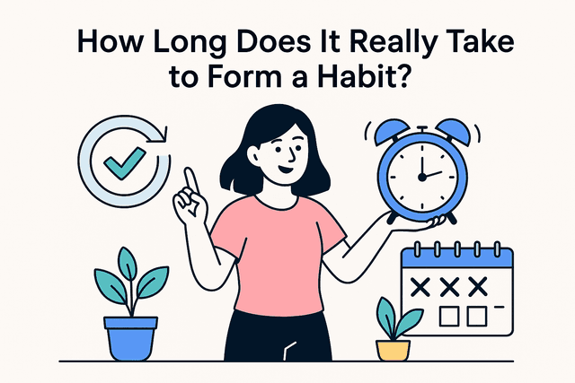 A person forming a new habit through repetition